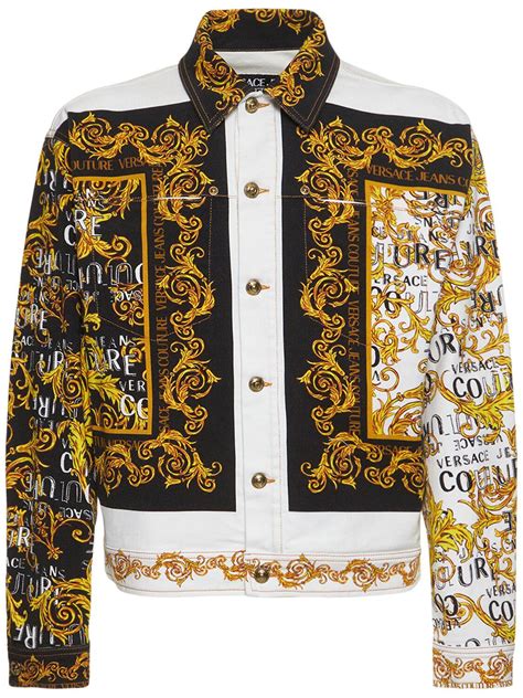 versace jacket white and gold